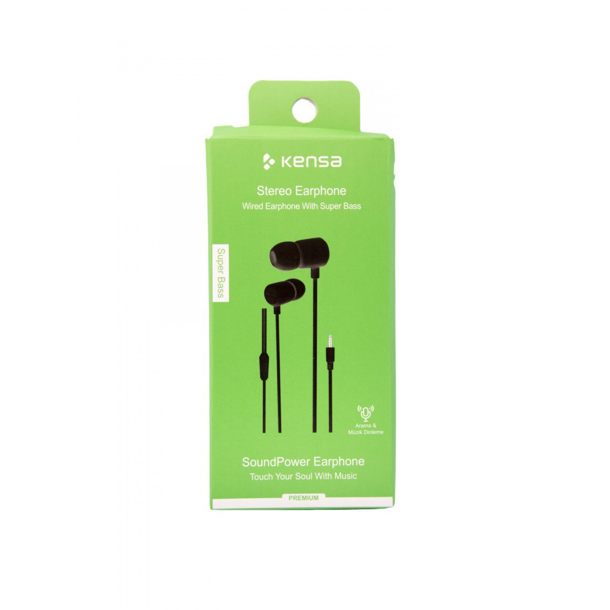 Kensa K-205 3.5mm Jack Giriş Stereo Kablolu Kulak İçi Kulaklık Siyah